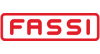 Das Bild zeigt das FASSI-Logo mit dem Wort FASSI in fetten, roten Großbuchstaben innerhalb eines abgerundeten roten rechteckigen Rahmens auf hellem Hintergrund.