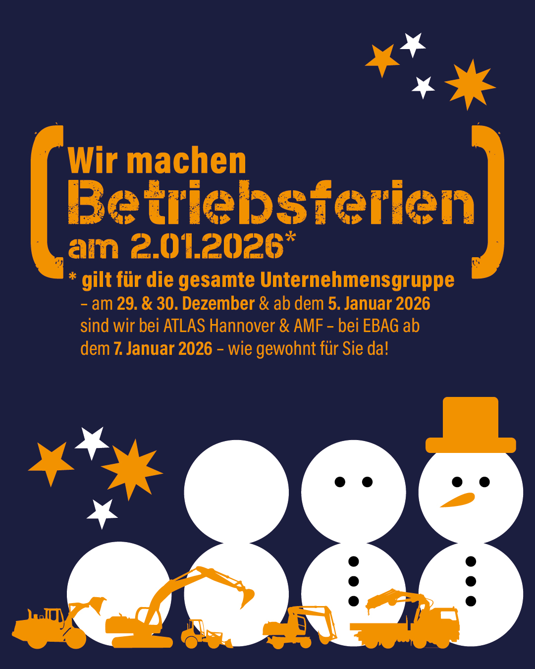 Betriebsferien 2025/26