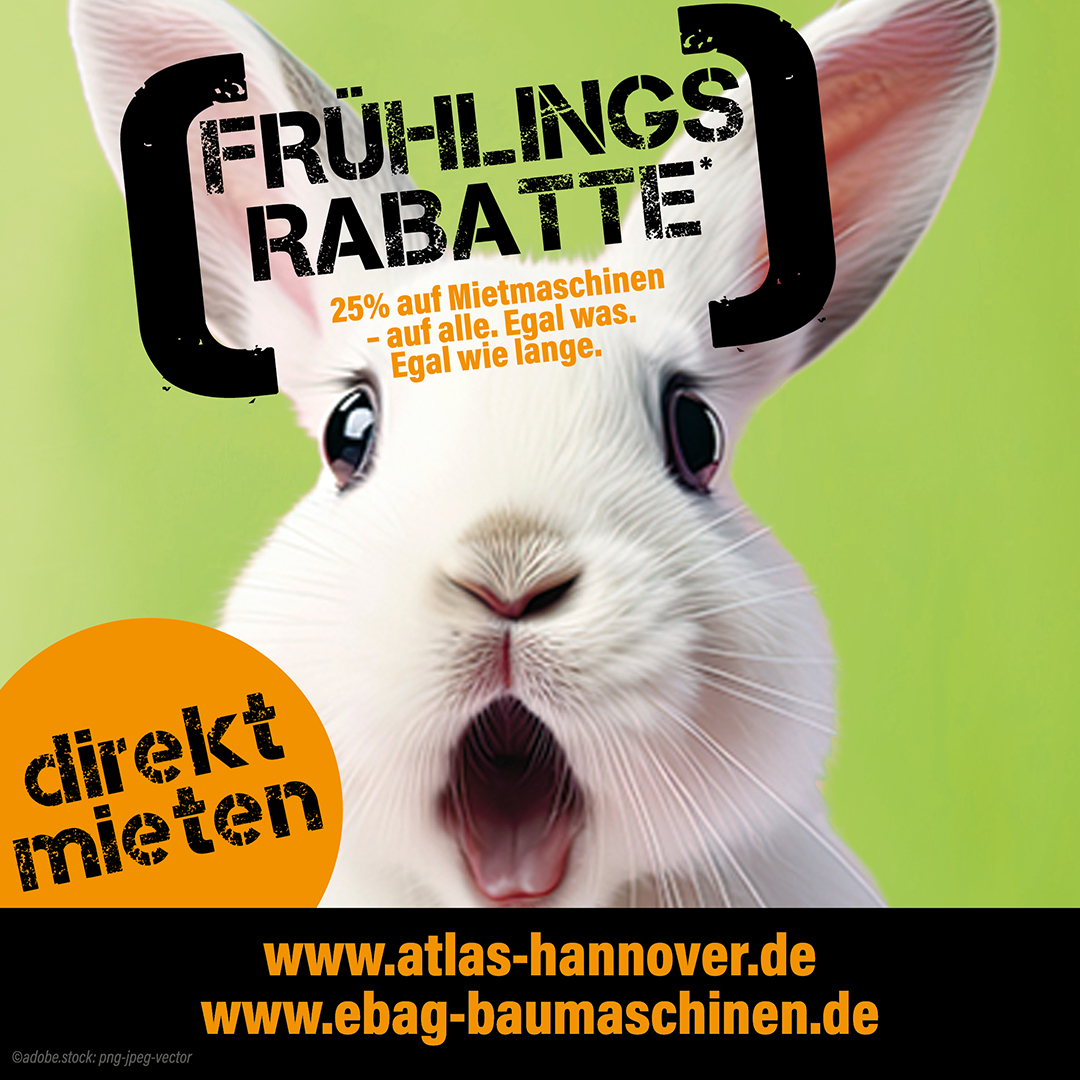 Frühlingsrabatt – 25% auf alle Mietmaschinen